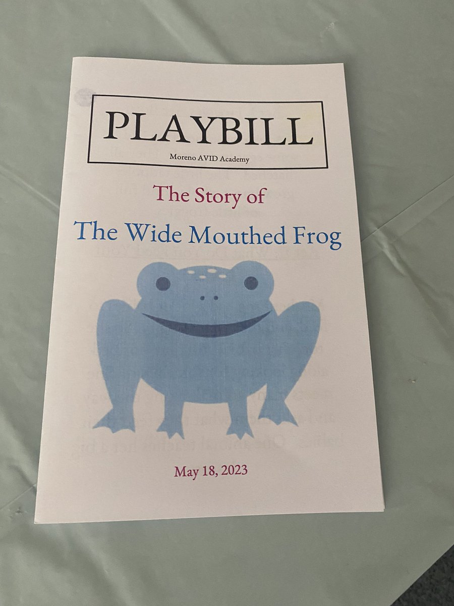 Moreno Kinder students performed their hearts out during their performance of Wide Mouthed Frog!!