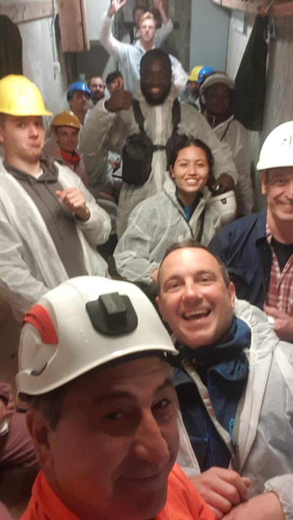 #geology from 700m below ground was amazing for us and our #students of @sciences_UNIGE @unige_en @MAGEvolcano. Grazie Mille to Stefano Naitza @univca and the hospitality and care of #miners of the Silius Mine. See you next year #Sardegna!