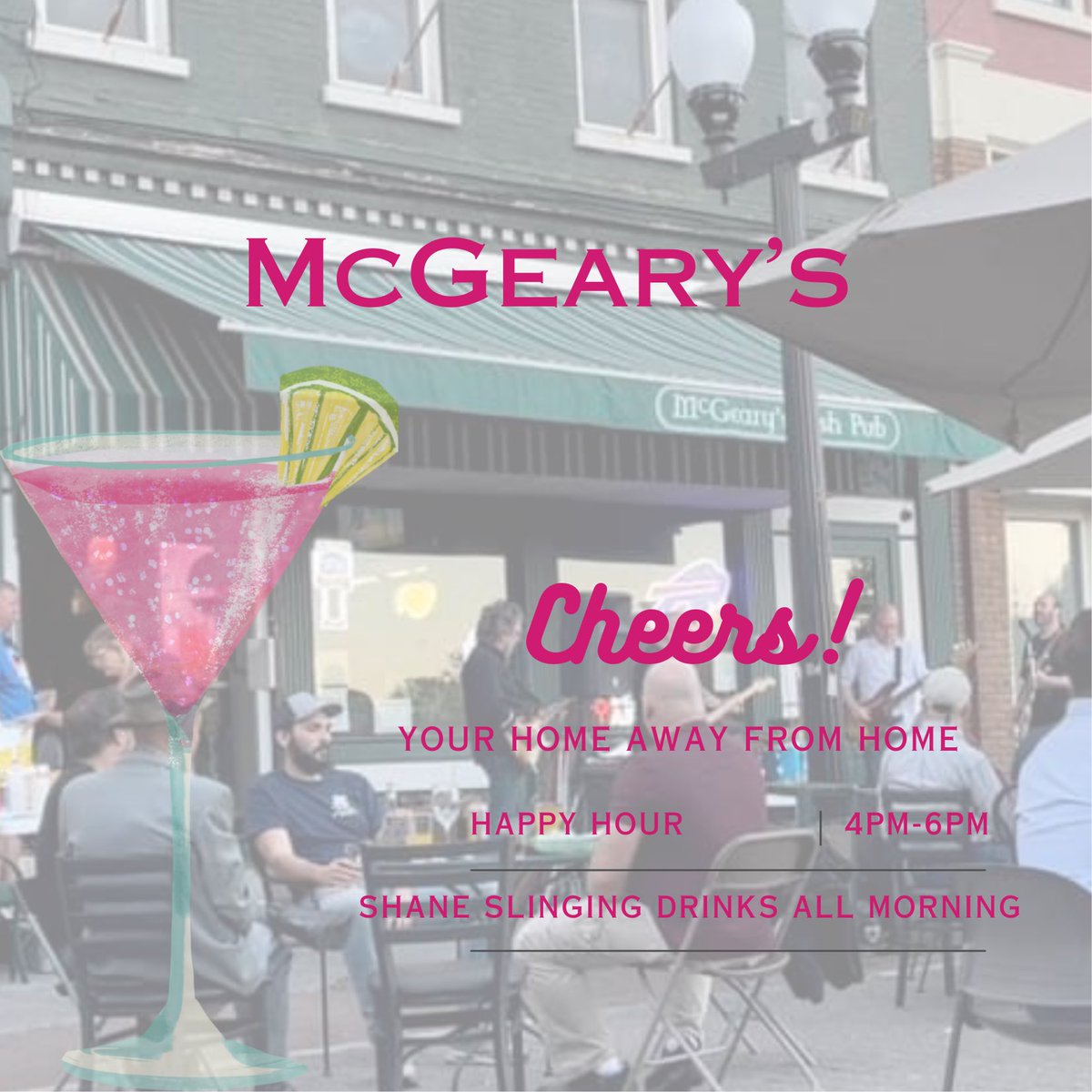 Thirsty Thursday with your favorite man behind the taps; head on over to McGeary’s & hang with Shane for lunch! #McGearys #IrishPub #DowntownAlbany #SupportLocal #ThirstyThursday #HappyHour