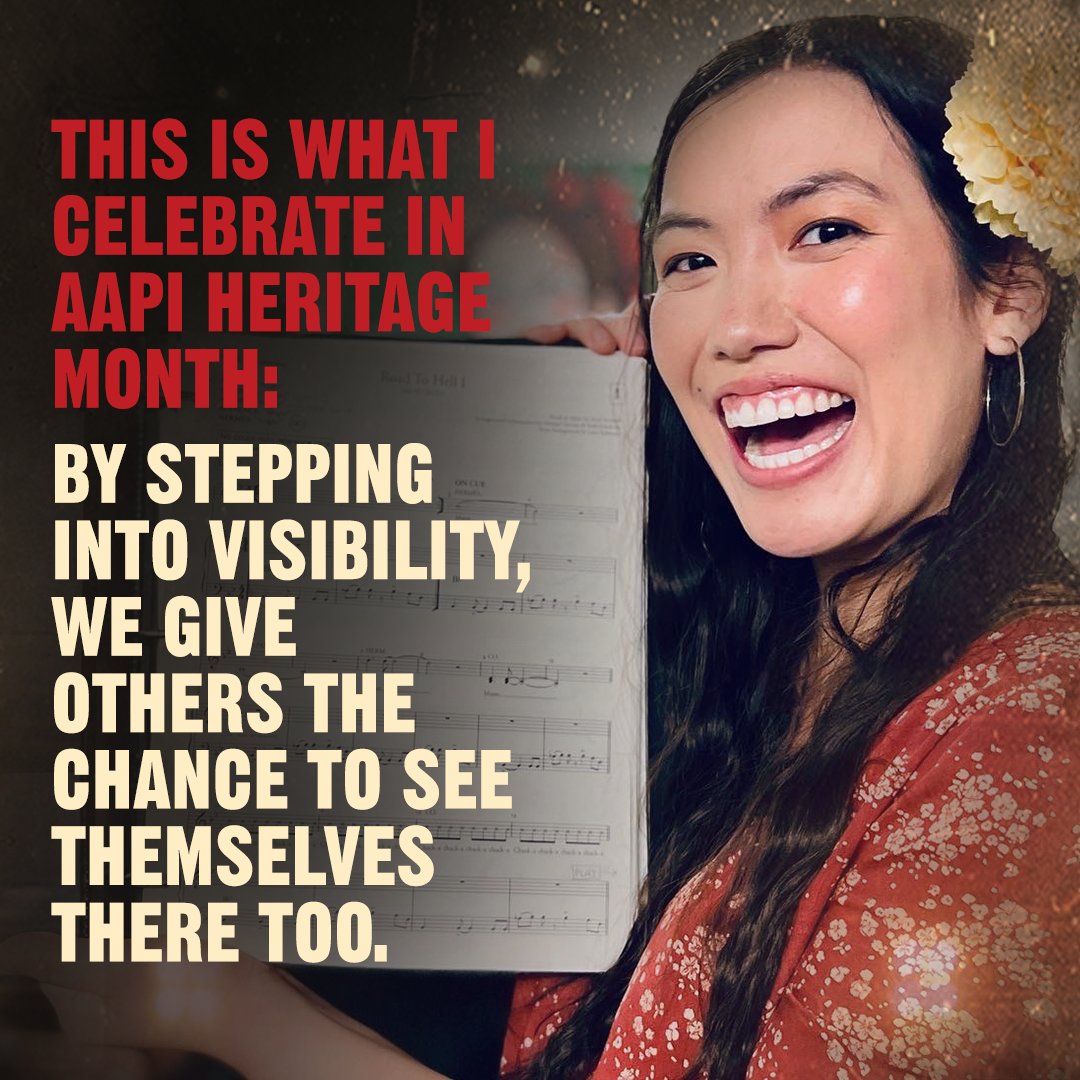 'This is what I celebrate in AAPI Heritage Month: by stepping into visibility, we give others the chance to see themselves.' - Cynthia Meng, Hadestown music team member on #AAPIMonth