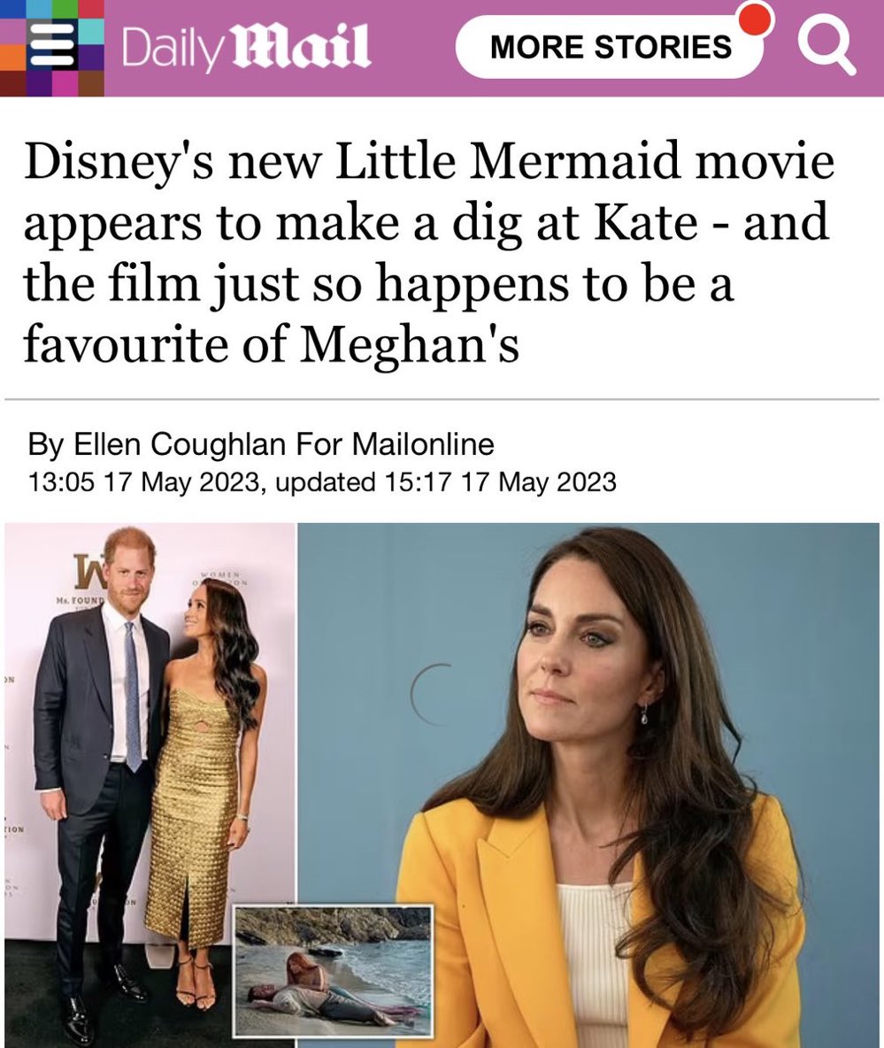 @EllenCoughlan01 seems to be suggesting that Disney is taking a dig at Kate because of Meghan. 
When are u hate for hire journalists going to stop? Remember u are also a public figure and we the public can also assume everything details of your life is public interest. Right?