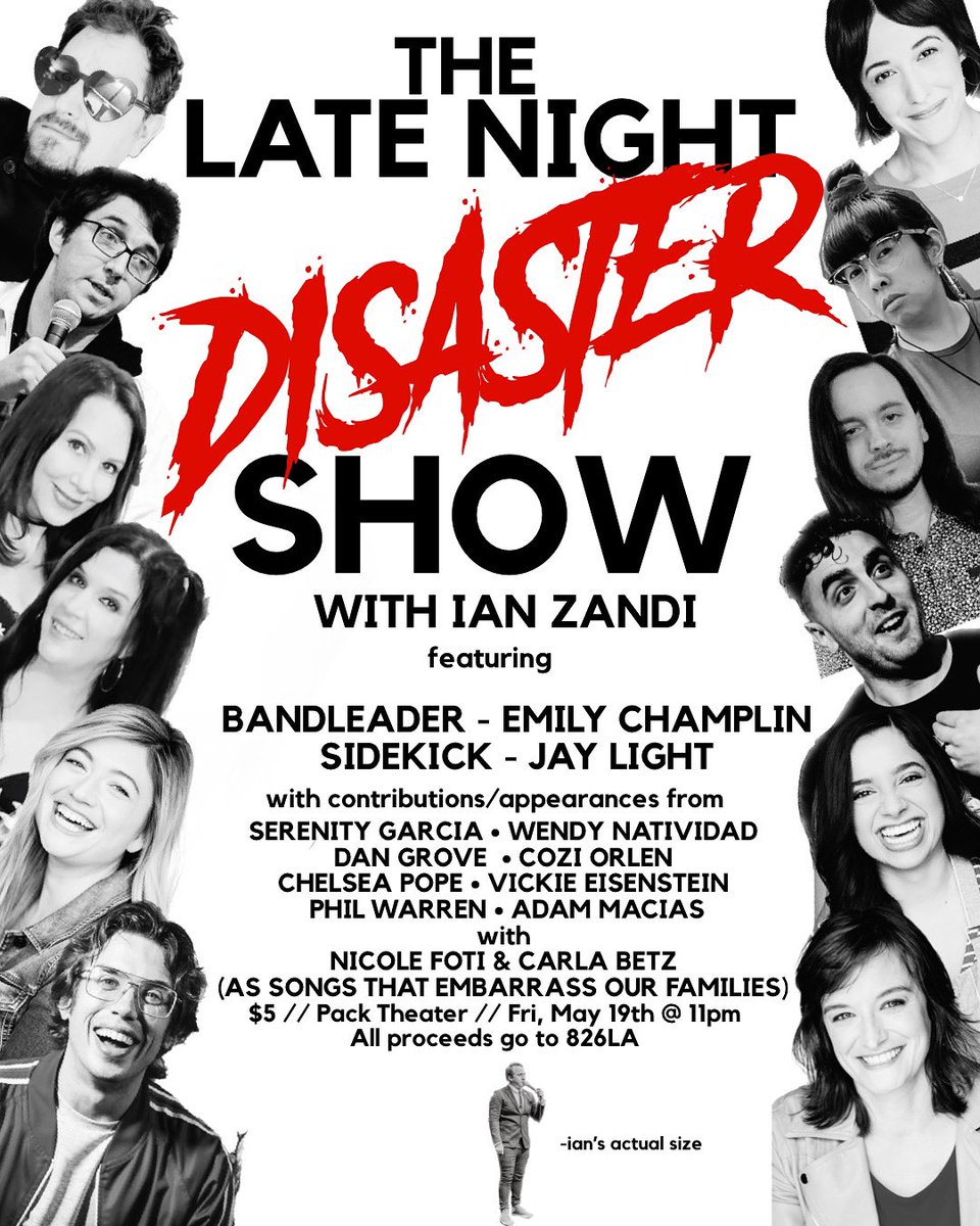 IanZandi's tweet image. TOMORROW!!! 🔥an interactive late night talk show where everything that can go wrong, will go wrong! 🔥 5/19 @ 11pm with tickets only $5, benefiting a future gen of writers at 826LA feat @DietJay @chelseathepope @eachamp @nativi_rad @carlabetz @NicoleFoti and more! @PackTheater