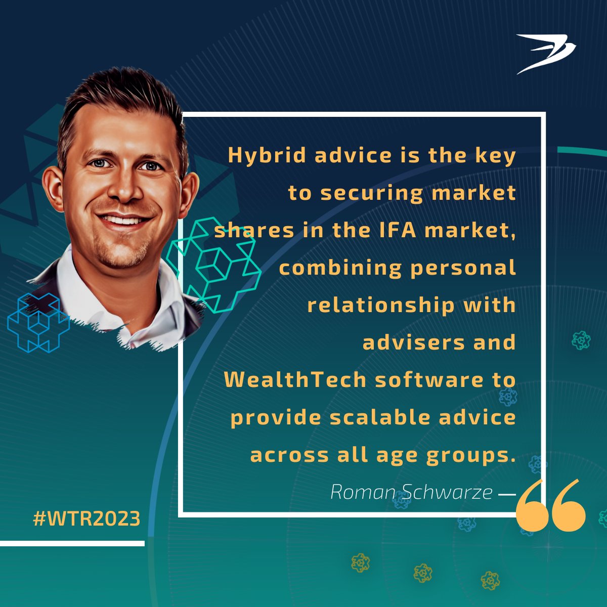 ⚡️#WealthTech Radar Update⚡️

Today, Roman Schwarze, Chief Digital Officer at BCA AG, presents his market assessment for #HybridAdvice.

🚀Want to read the full version? 🔗lnkd.in/dj6jeHRm
 
#WTR #WTR2023 #Fintech #Finance #Banks #wealthmanagement