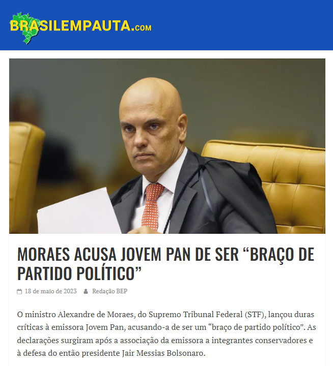 brasuca2099's tweet photo. Acuse-os do que você faz, chame-os do que você é!
O STF é um Braço do Politico da Esquerda, e agora acusa a Jovem Pan, exatamente do q ele é!
Olavo avisou: Melhor prender os comunistas pelos crimes que cometeram, antes que fortalecidos nos prendam pelos crimes que não cometemos! https://t.co/S0iZyzMhZh
