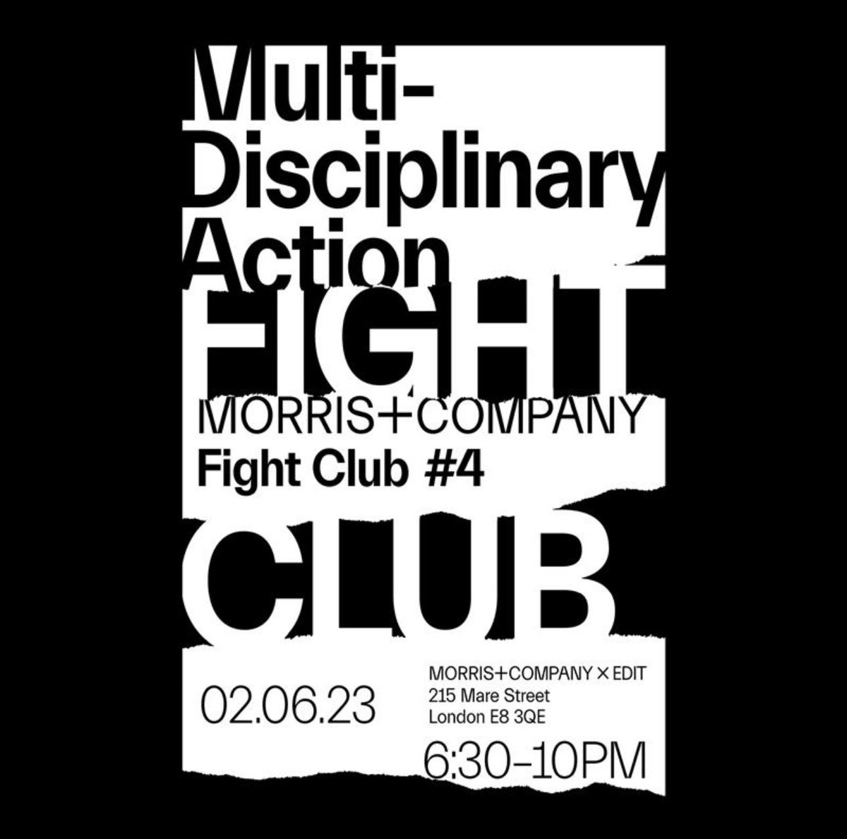#FightClub #4 02:06:2023, 6:30-10:00pm @LFArchitecture ‘In Common’. A gladiatorial debate with Multidisciplinary Contenders! Takes place in our Town-Hall at our #HOMEofIDEAS, 215 Mare Street, E8. catered by edit.london Book your ringside seat: lnkd.in/eUrkCDnd