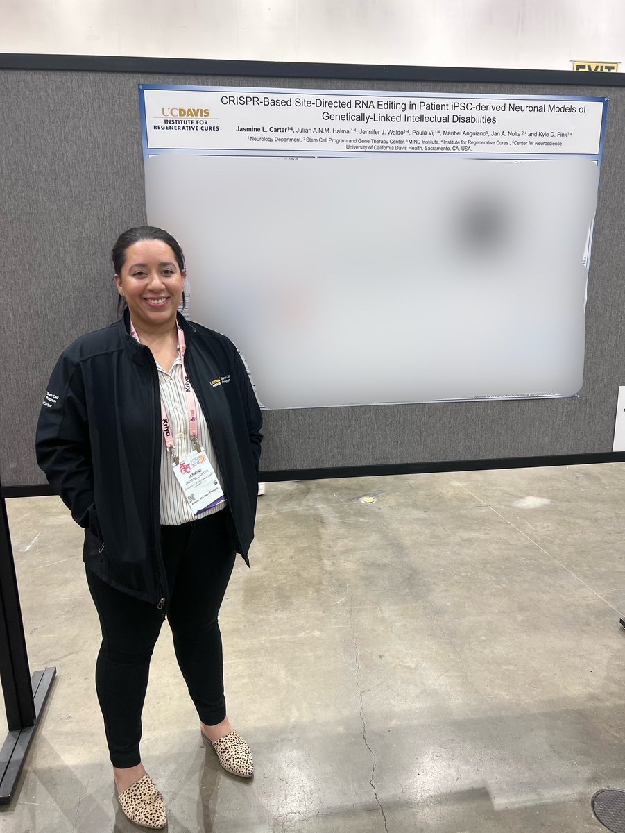 Happening today @ASGCTherapy! @JasmineLCarter is presenting her poster on CRISPR-Based Site-Directed RNA Editing in Patient iPSC-derived Neuronal Models of Genetically-Linked Intellectual Disabilities #ASGCT #ASGCT23