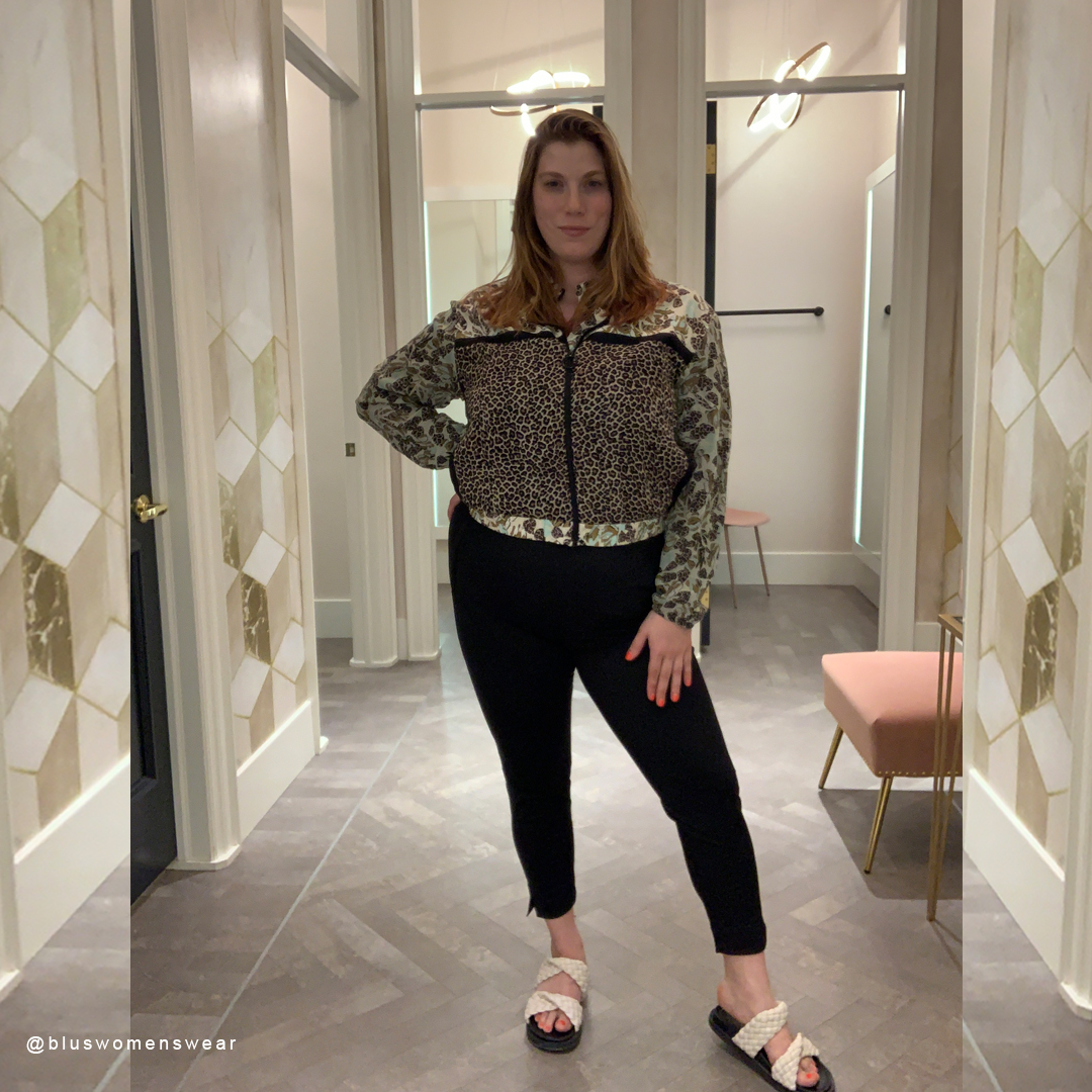 BlusWomensWear's tweet image. #MARCCAIN pattern-mix zip-up jacket - the perfect blend of style and functionality.