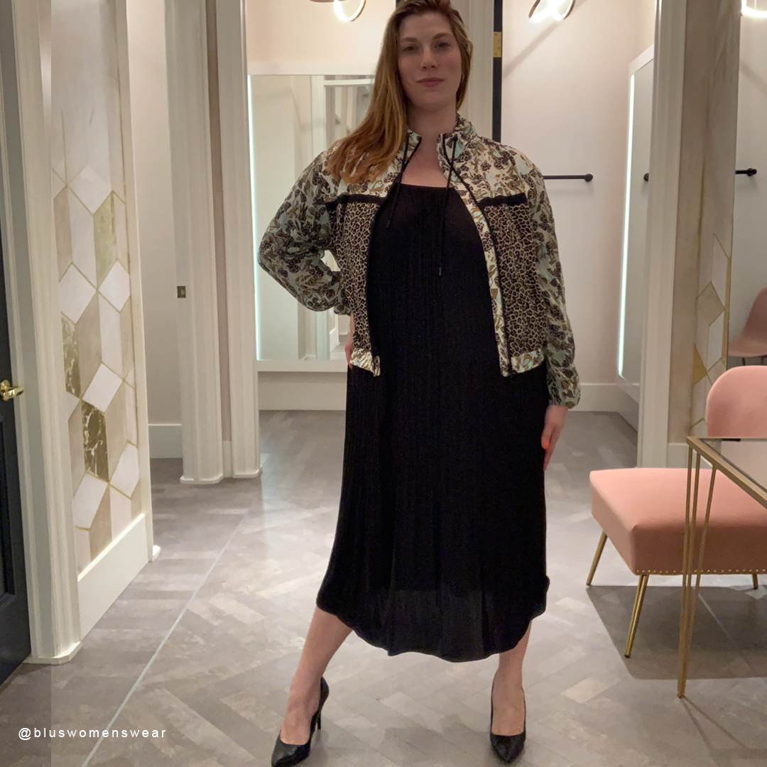 BlusWomensWear's tweet image. #MARCCAIN pattern-mix zip-up jacket - the perfect blend of style and functionality.