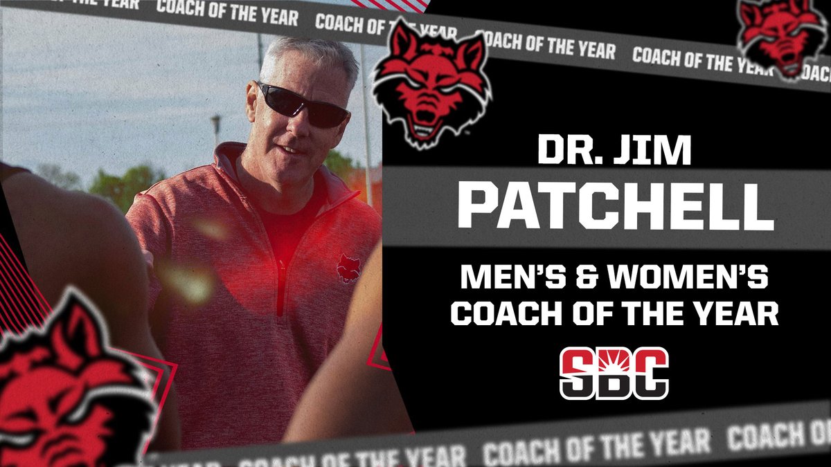 After leading us to a 🧹🧹 of the #SunBeltTF outdoor championships, Director of Track & Field/Cross Country Dr. Jim Patchell sweeps the Men's & Women's Coach of the Year honors!

#WolvesUp🐺