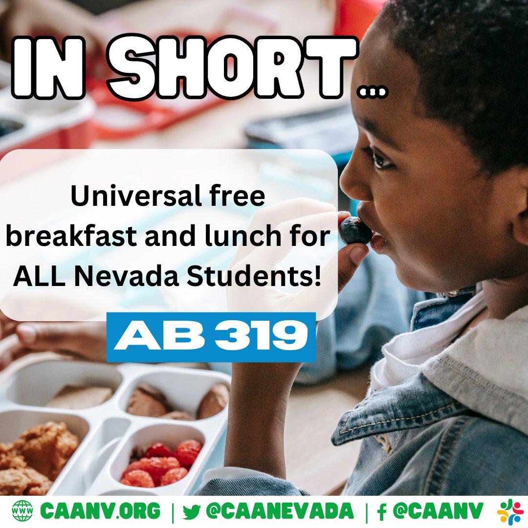 CAANevada's tweet photo. 🍎🥪 Every student deserves a healthy start! ✨Hunger should never stand in the way of learning and success. ✨
#AB319 #UniversalBreakfast #UniversalLunch #NevadaStudents #nvleg https://t.co/v4PZuSfiDg