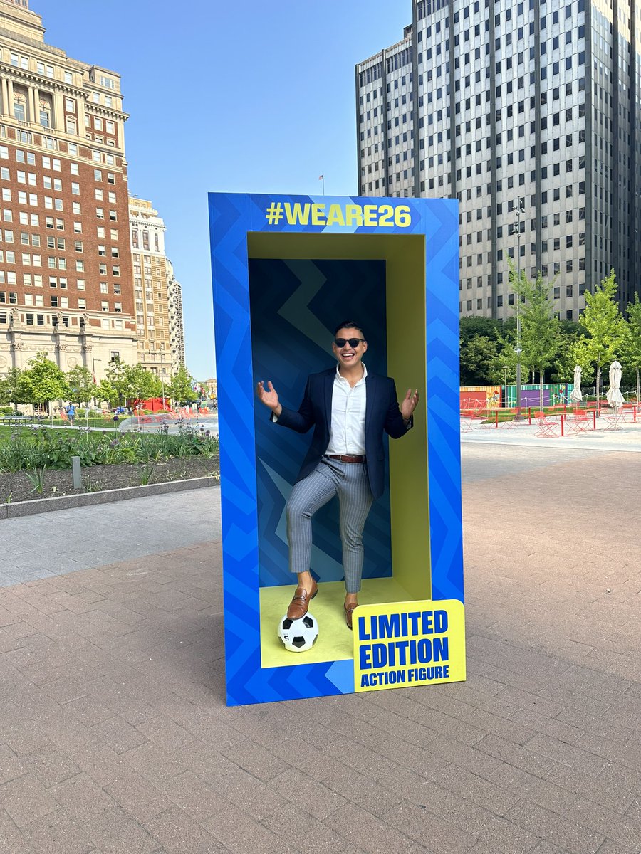 MiguelMValle's tweet photo. WE ARE PHILLY // WE ARE 2026.

Who is excited for #Philly to be one of the host city’s for the #Fifaworldcup2026 

The city has a bunch of activations around center city showing off the new branding! Go snap some pics @FWC26Philly #Wearephilly #weare26 https://t.co/Q0RGVgkjpA
