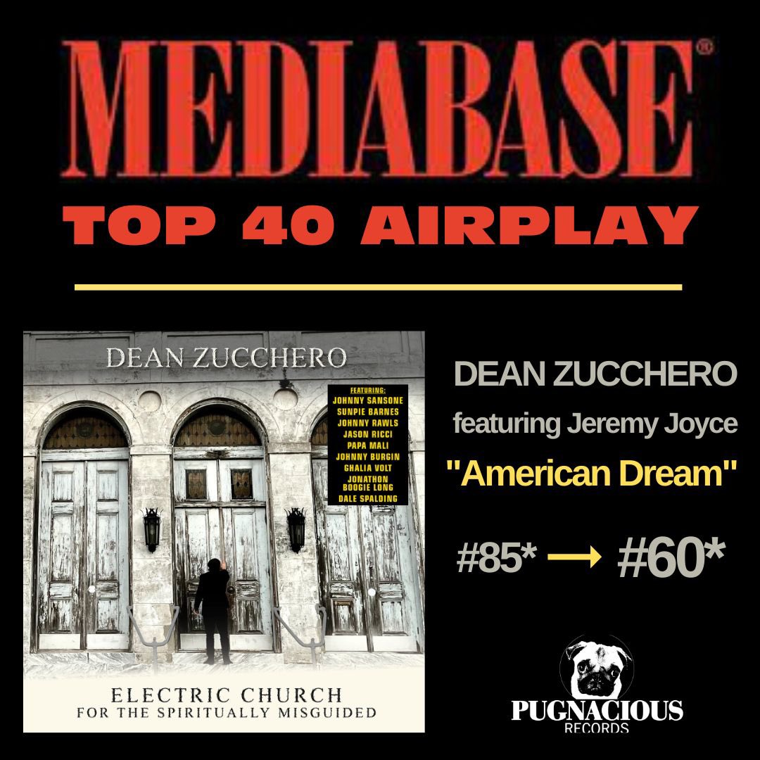 “American Dream” #85- #60* @MediabaseCharts 
Video: youtu.be/DUVnS8zfIO0
From the debut album Electric Church For The Spiritually Misguided
Digital bit.ly/DZElectricChur…
Get the 💿 bit.ly/3YsRHOl
#rootsrock #bluesrock