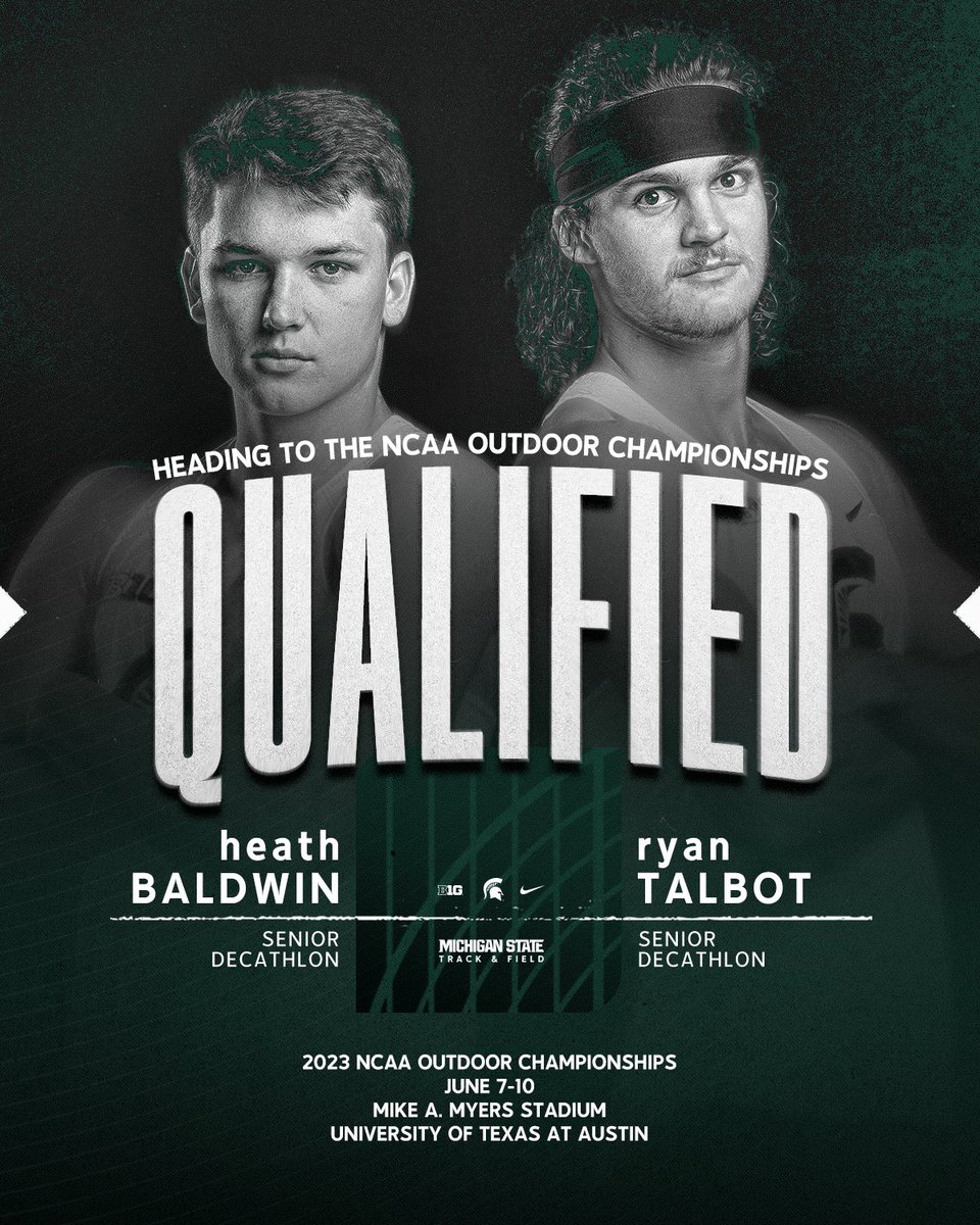 Tickets punched 🎟🤠

Heath Baldwin and Ryan Talbot are headed back to the NCAA Championships in the decathlon!

📰 bit.ly/41JziP6

#GoGreen