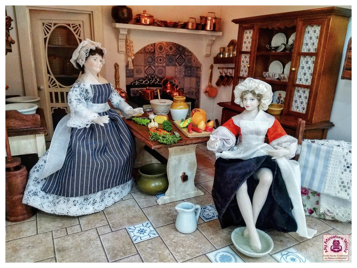 Throwback Thursday! From 2021 Archives. The Kitchen in Le Château.

#dollshouse #miniatures #miniaturist #throwback #throwbackthursday #archives #2021 #kitchen #georgian #frenchstyle #picoftheday #photooftheday #pictureoftheday