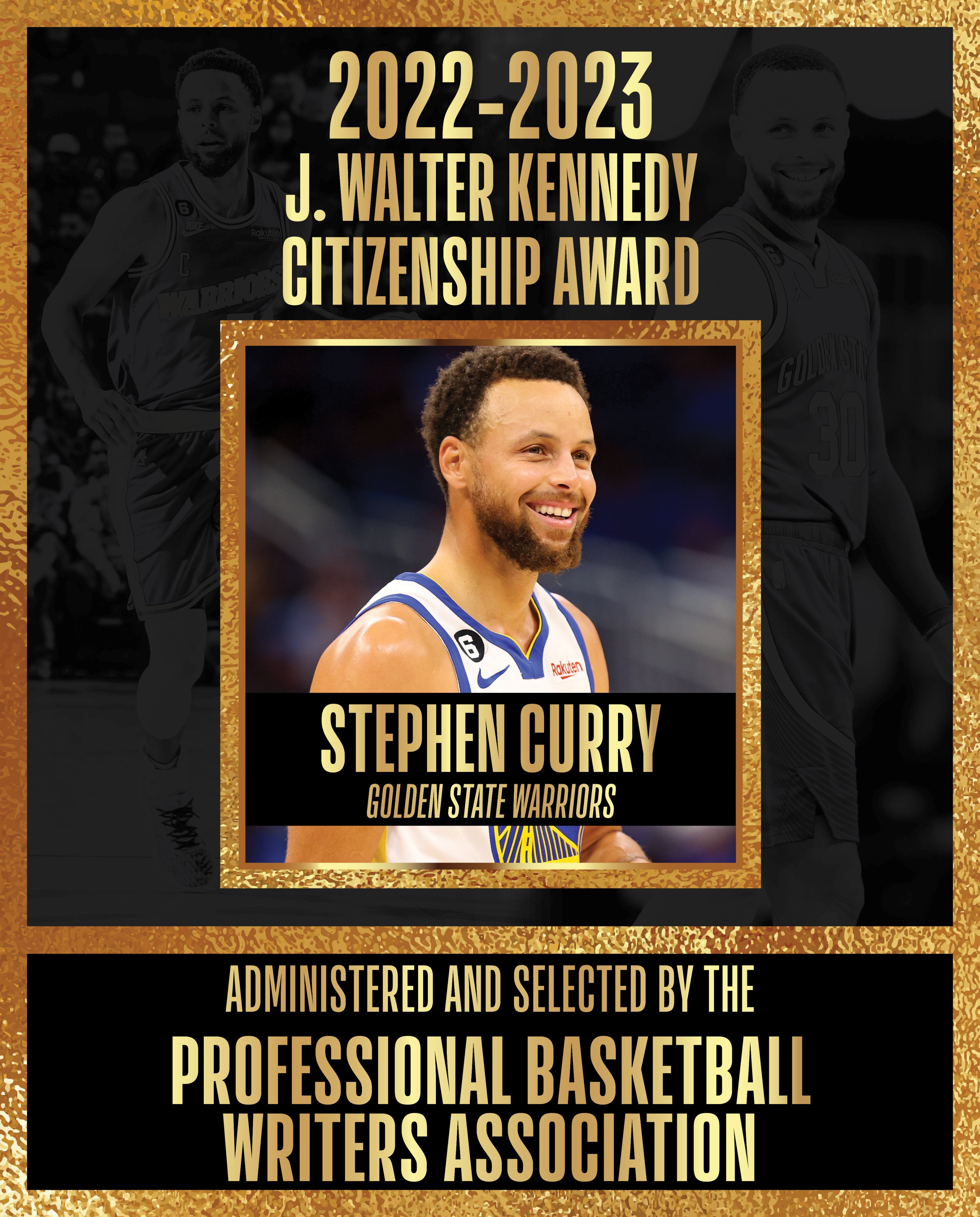 Warriors' Stephen Curry wins 2023 J. Walter Kennedy Citizenship Award 