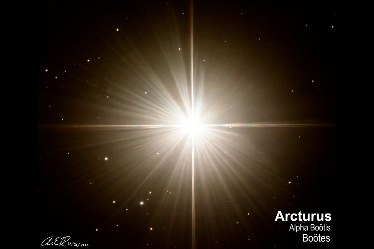 Griffith Observatory Telescope Demonstrator Anthony Perkic (@DesertCoyote22) captured this stunning image of bright star Arcturus, located in constellation Boötes.