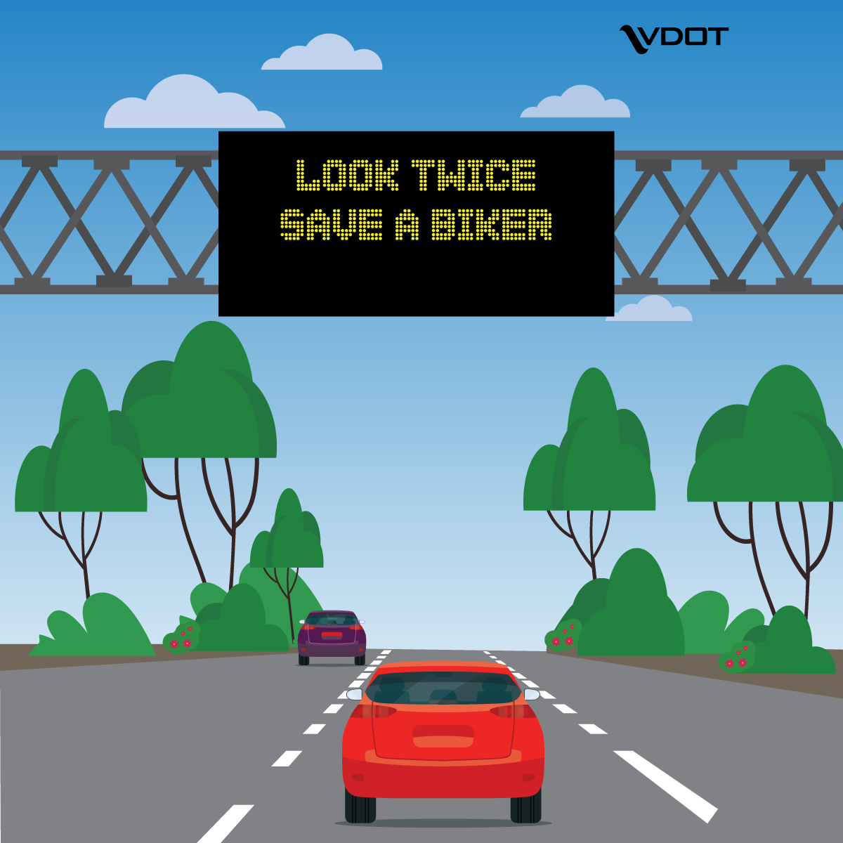 VaDOTSalem's tweet photo. Because of its size, a motorcycle can be hard to see in traffic. Check your surroundings.🏍️ Stay alert when you’re behind the wheel. A LIFE depends on it. #MotorcycleSafety #MotorcycleSafetyAwarenessMonth https://t.co/U9OFzjTKdi
