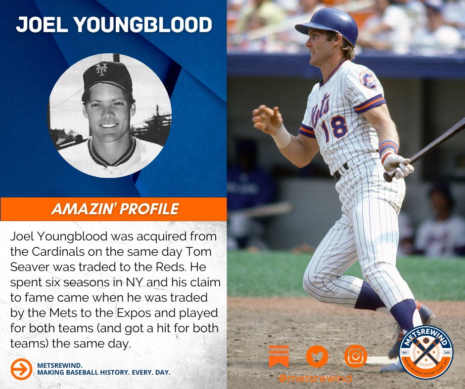 Social Media Card of the Day: Joel Youngblood. #Mets #LGM