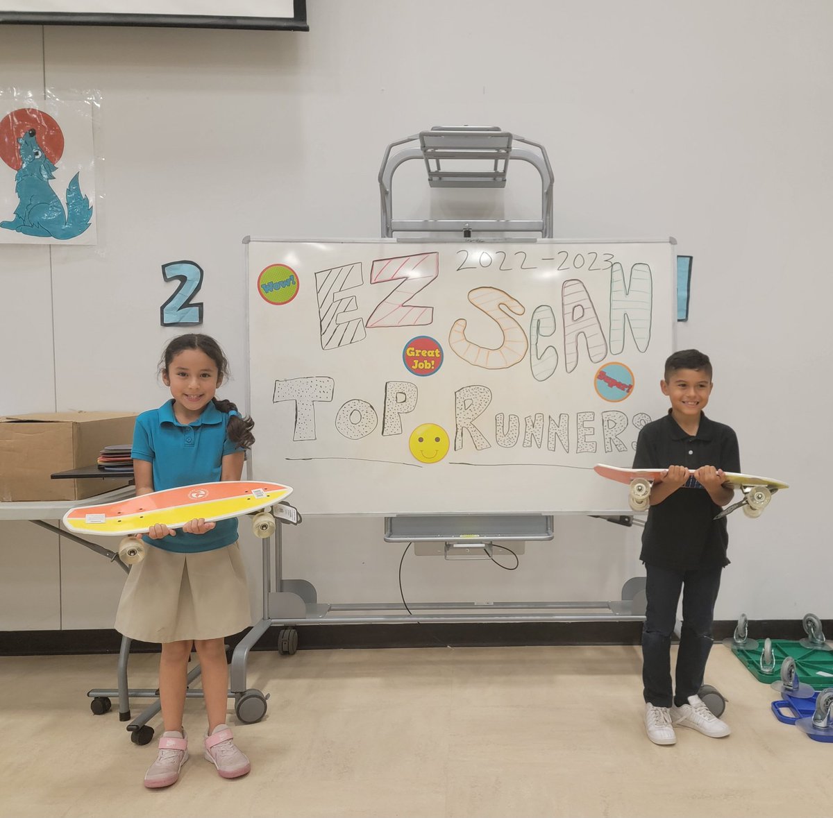 2nd Grade EZ Scan Top Runners 🏃‍♂️🏃‍♀️ Great Job Coyotes! 🐺 👍🎉