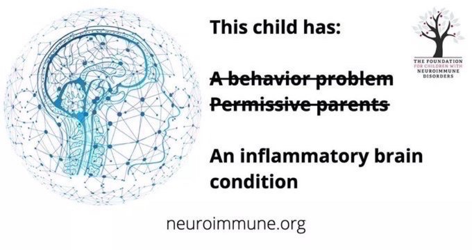 Greater general #Awareness #Understanding needed of conditions #Pans caused by misdirected immune response to an unknown trigger and #Pandas triggered by strep A resulting in inflammation in the brain. Not rare!Please RT to bring recognition💚#bge #KindnessMatters #PansPandasHour