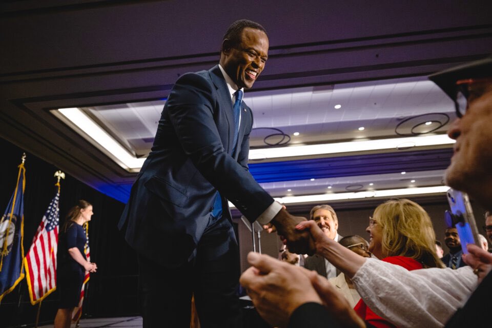 DanielCameronKY's tweet photo. Makenze and I are thrilled to launch our journey towards the November general election. Kentucky Republicans are coming together, stronger than ever! 

Chip in today and be a part of our winning team! Let's make a difference and secure a prosperous future for the Commonwealth. #TeamCameron #KYGov 

https://t.co/RmLhxup8JD