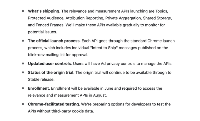 lukOlejnik's tweet photo. Google will phase out third-party cookies for a testing group of 1% users at the beginning of 2024. Full deprecation of third party cookies in Q4 of 2024. The entire ecosystem is shifting. https://t.co/oiZ910BjzP https://t.co/l5I4oWR8L8