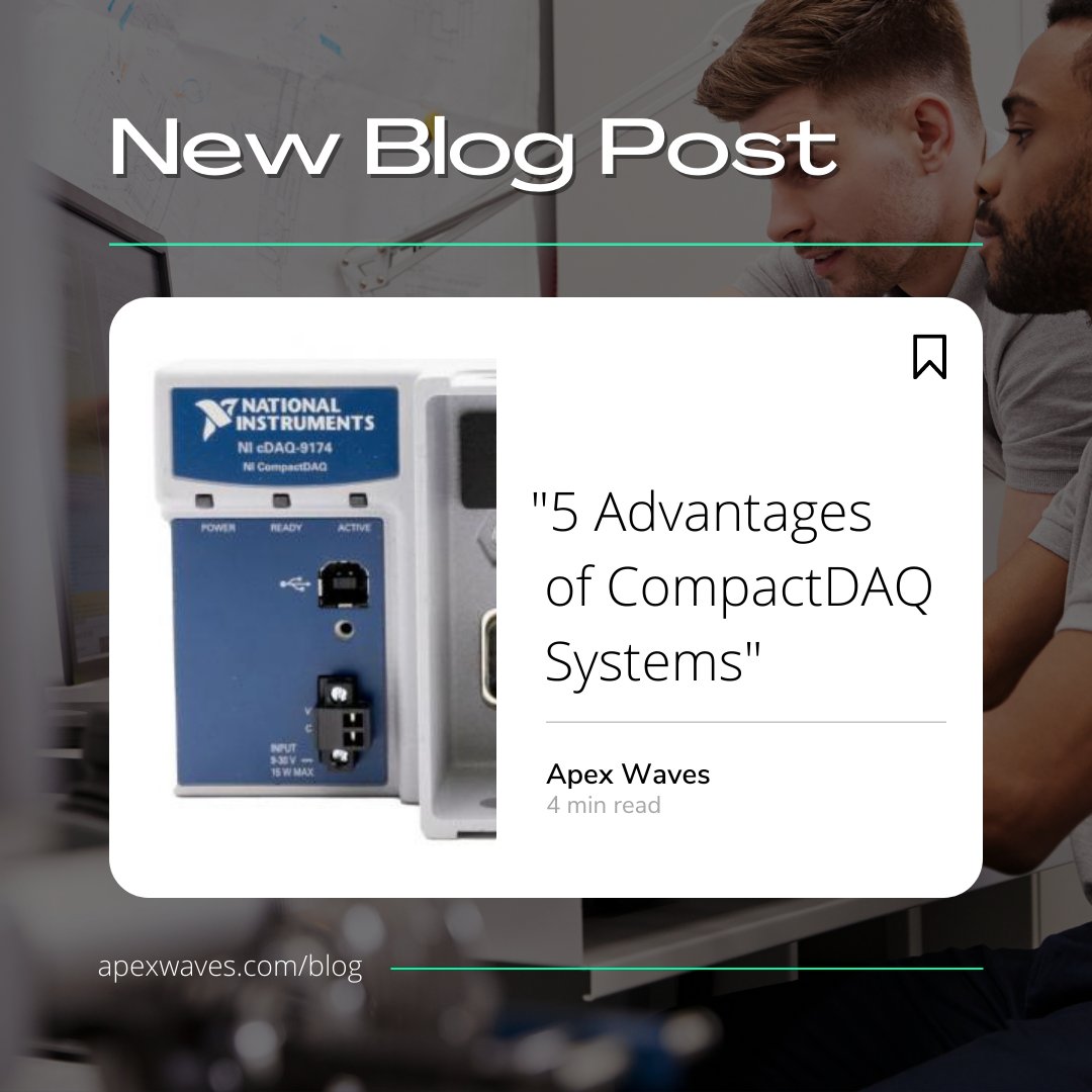 Is CompactDAQ the right choice for your next test and measurement project? Learn more about the system in today's blog post! 

apexwaves.com/blog/5-advanta…

#nationalinstruments #testandmeasurement #measurement #testequipment #engineering #technology #compact #modular #apexwaves