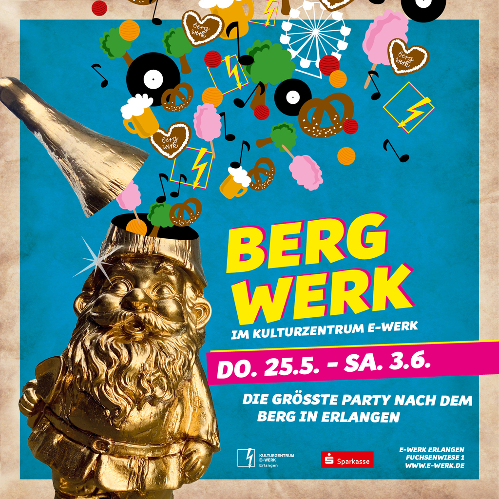 Seid ihr bereit? Denn in einer Woche startet Erlangens größte AfterBerg-Party der Welt!!!!

Vom 25.5. bis zum 3.6. ist nach dem Berg vor dem BergWerk

Auf bis zu drei Areas bieten wir euch alles was euer Bergherz begehrt.
Für euch an den Decks: <a href="/lisa_sma/">lisa </a>… instagr.am/p/CsZF-5htKnL/