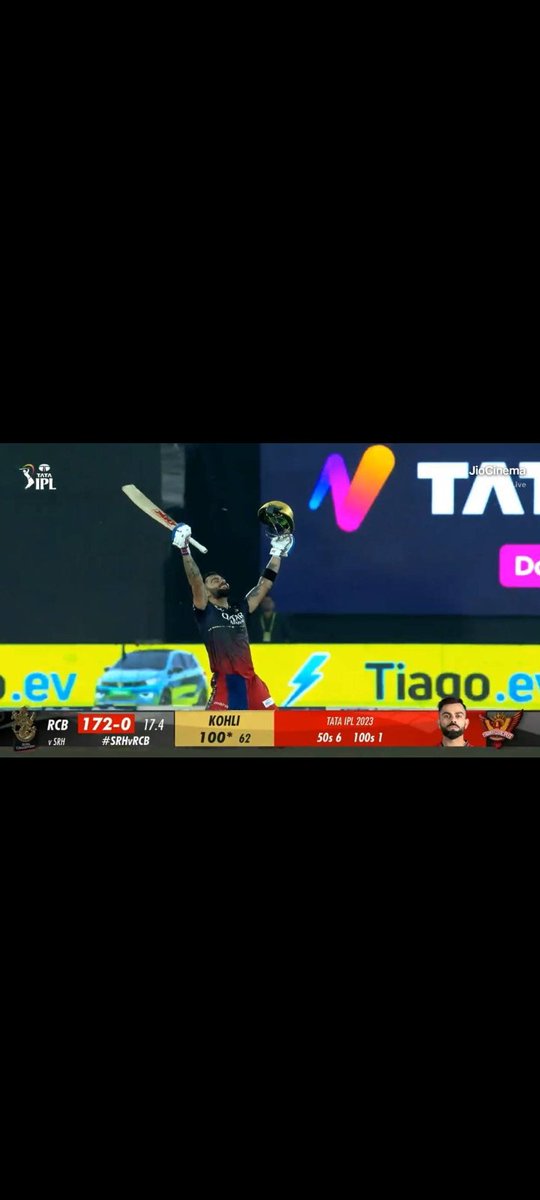 HopeFainat's tweet photo. And it's a 💯 for the king 👑 so happy is ka wait tha bass 😭🥳🔥 . 
#ViratKohli #GOAT𓃵 https://t.co/gzByYhUEDI