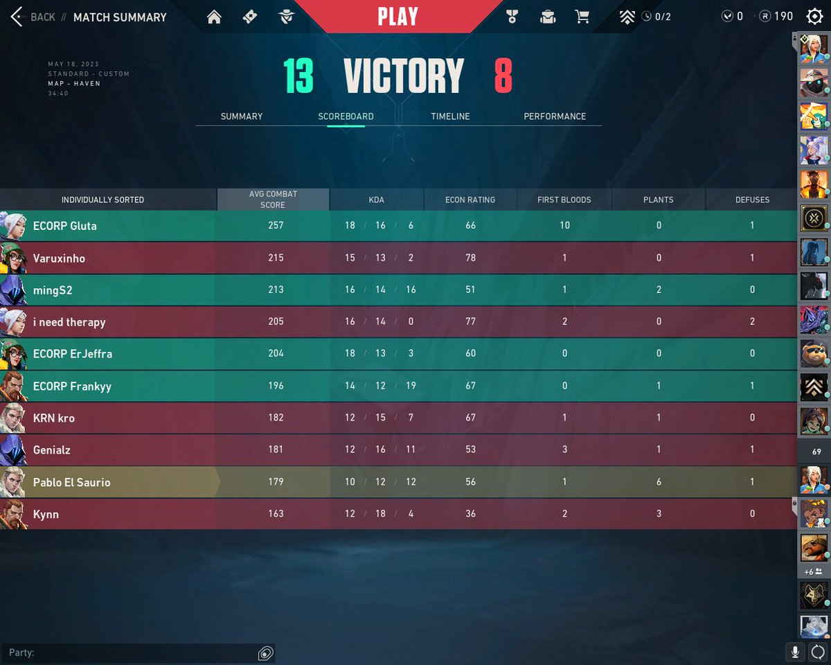 Ganamos a <a href="/eQuizersEC/">eQuizers</a> 13-8 en la 2a jornada de la Clutch y nos ponemos 2-0, ggs <a href="/VaRuXx_/">Alvaro</a> <a href="/krovlr/">kro</a> <a href="/bloomval_/">bloomies</a> <a href="/Genialz_/">Genialz</a> <a href="/KYNNVAL/">Kyn</a> sois diabloss
A mis chavales, toca seguir en esta línea sois buenardoss😈🍤❤️