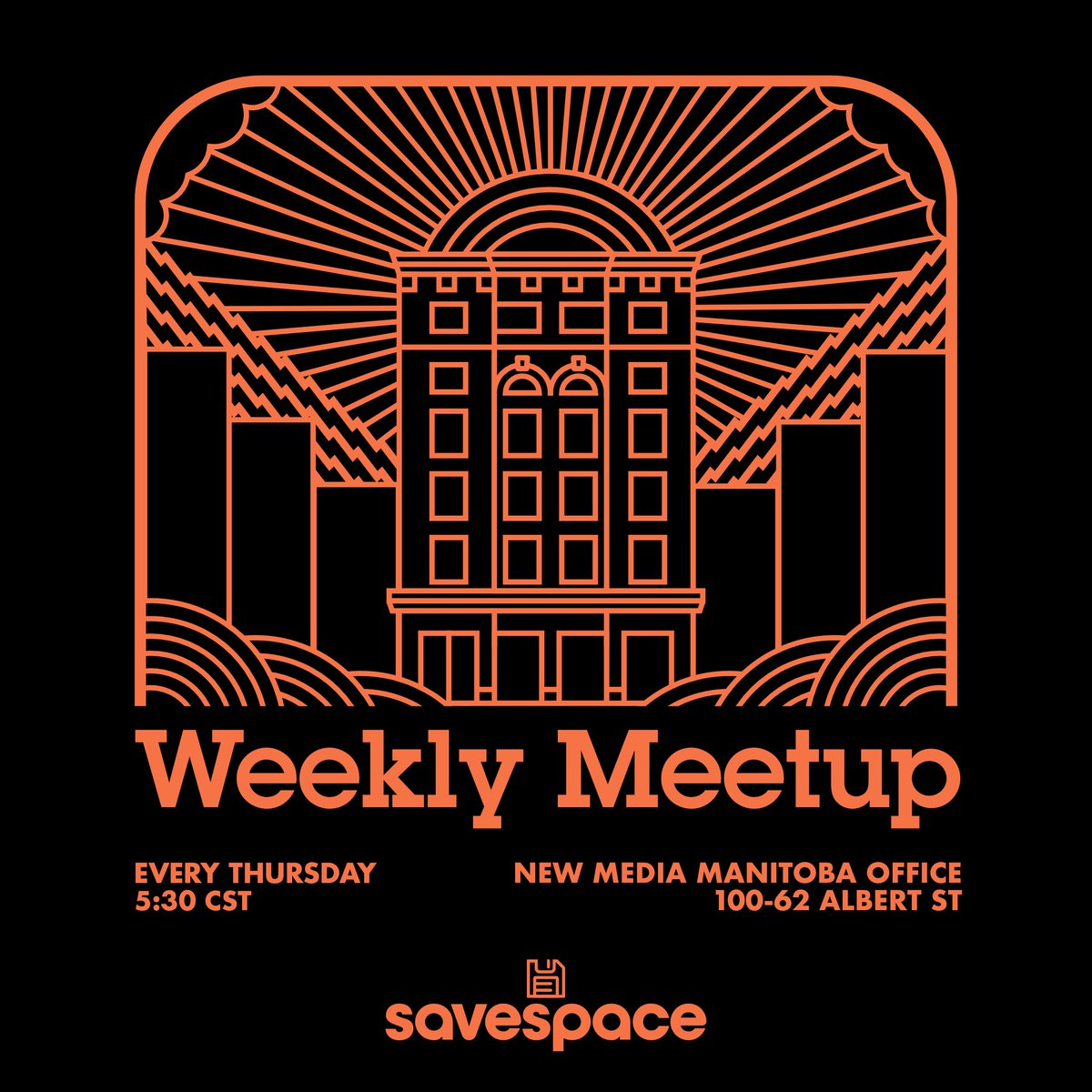 wpg_dag's tweet photo. Our regular SaveSpace Meetup will be happening this evening!  
When: Thursday, May 18th (5:30PM - 8:00PM) 
Where: 100-62 Albert Street 
Who: Anyone interested in working with, alongside, or want to chat about art related topics.
https://t.co/JB58mLdBJp https://t.co/ZpjorkZaOz