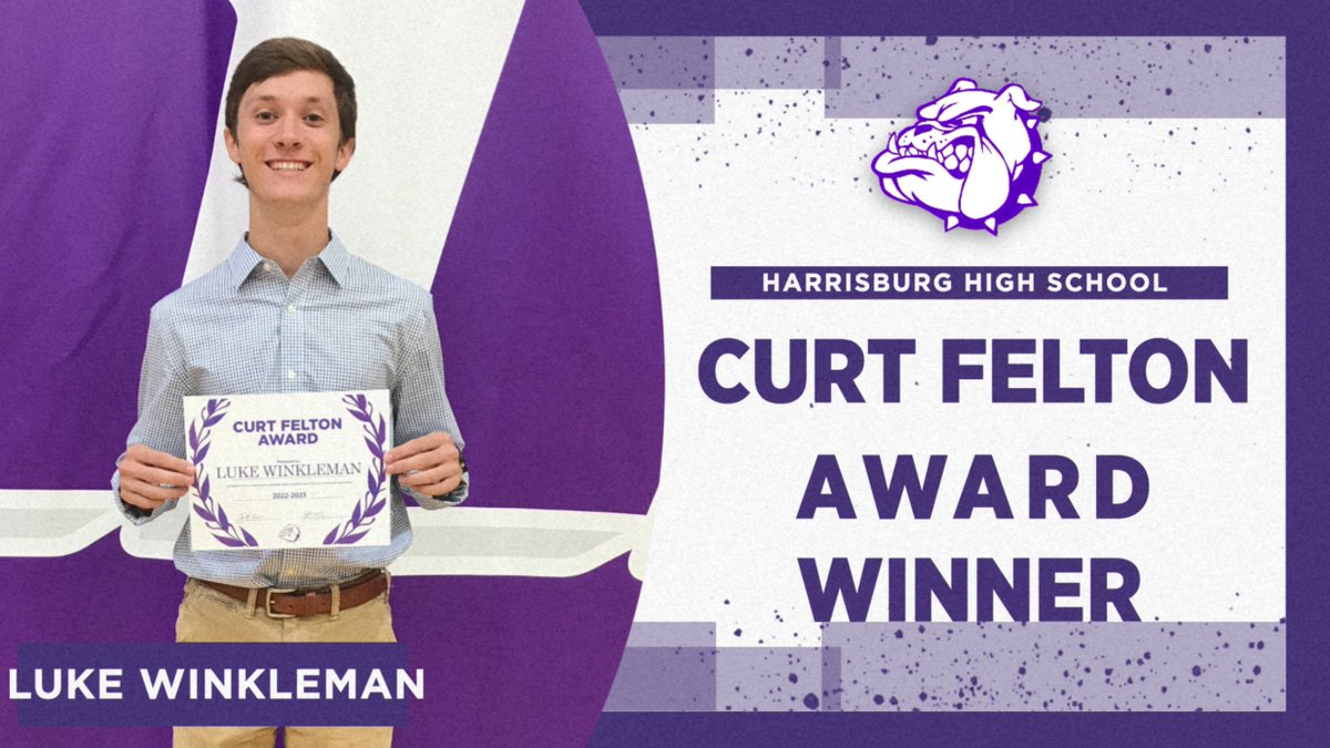 Hbg_Athletics's tweet photo. Congratulations to Harrisburg High School Bulldog Athlete, Luke Winkleman, our 2022-2023 Curt Felton Award Winner. Great Job Luke! https://t.co/nUe5YvUCoP