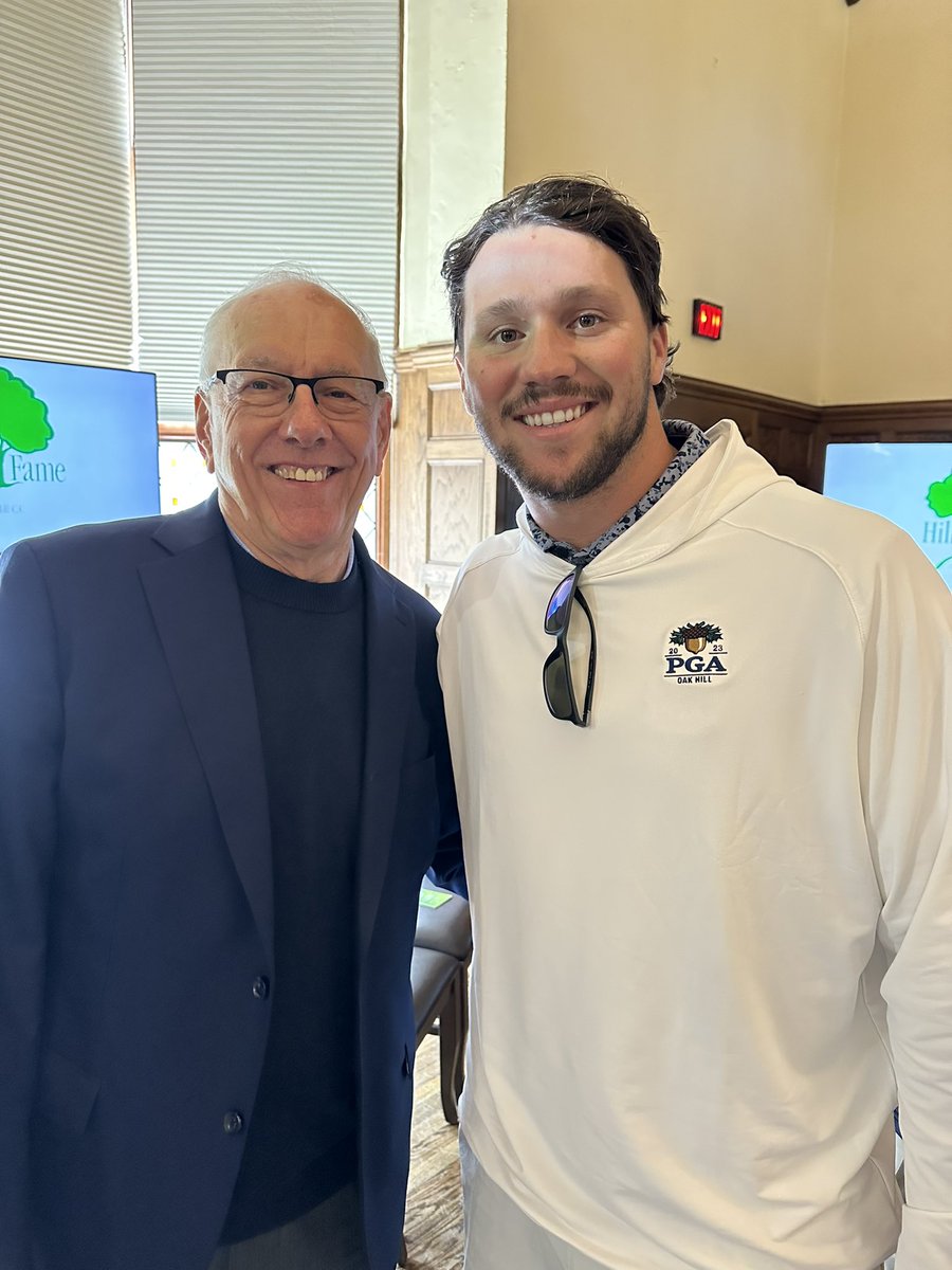Had the chance to catch up with <a href="/JoshAllenQB/">Josh Allen</a> at the @PGAchampionship! Wishing the <a href="/BuffaloBills/">Buffalo Bills</a> a great season this year!