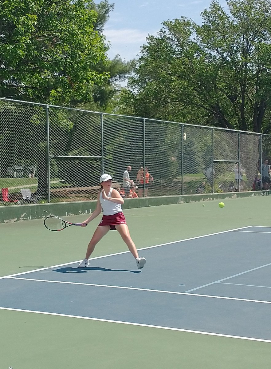 Sophie played hard at 2 Singles, but ended up losing to 9 seed. Proud of her fight to the last point! #govikes
