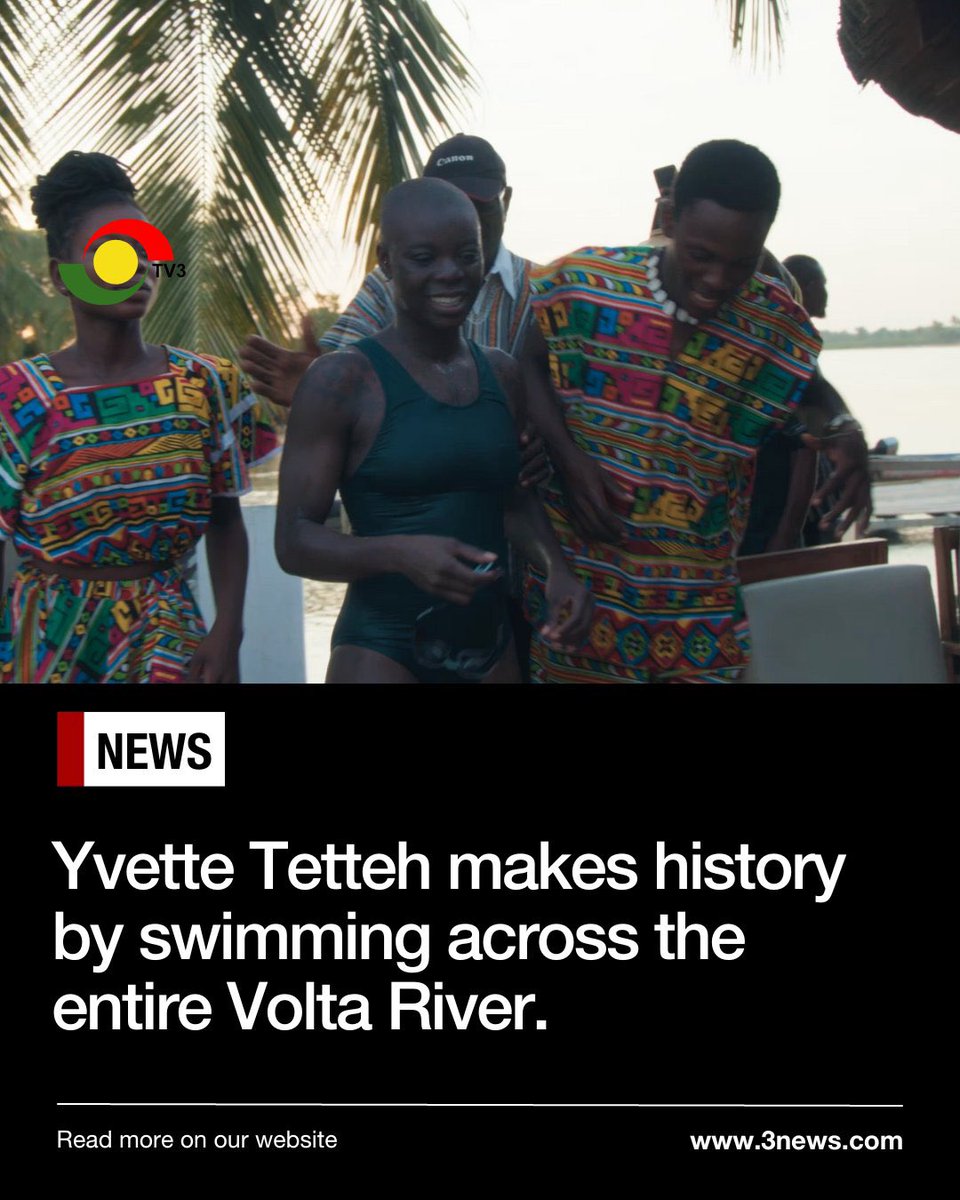 Yvette Tetteh, a 30-year-old Ghanaian-British agribusiness entrepreneur, has become the first person to swim the full length of the Volta River (over 400km). 

She took part in this expedition to help raise awareness on microfiber pollution in our water bodies.