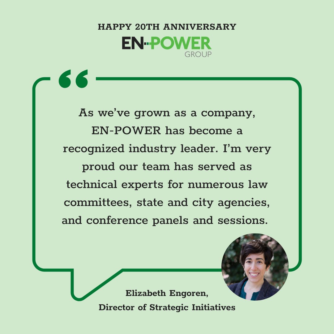 ENPOWERGROUP's tweet photo. Today, we are excited to share stories from Peggy Altman, Elizabeth Engoren, and Andy Letwin about why they're proud to work at EN-POWER GROUP. Click on the graphics to read about it!

We are hiring! Join us at https://t.co/YMath7Ts11
#ENPOWER20Years #SustainableSolutions https://t.co/eUpiYZHJyP