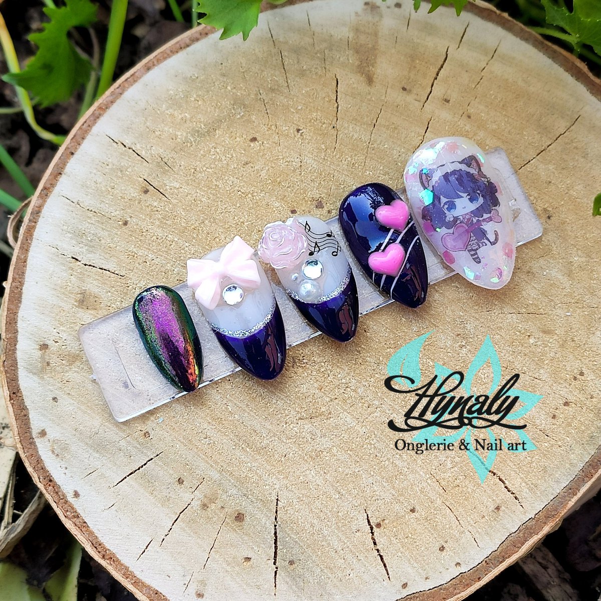 Hynalynails's tweet photo. Custom press on nails inspired by Cyan from Show By Rock!!!
I loved doing them! I really really wanted to make a cute and adorable set like this.
#showbyrock #cyan #pressonnails #falsenails #nails https://t.co/Ial2aSWBHv
