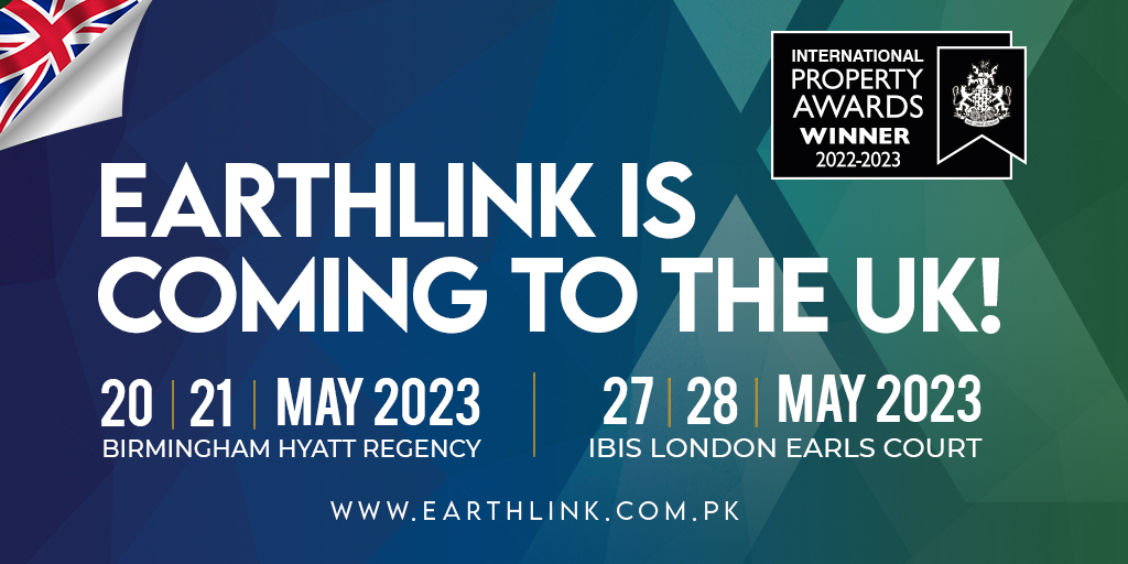 Earthlink is now coming to the UK to host two exclusive expos; in #Birmingham &amp; #London.
Avail once-in-a-lifetime opportunity to get SPECIAL DISCOUNTS on over 10+ commercial and residential projects!
#EarthlinkExpoUK
