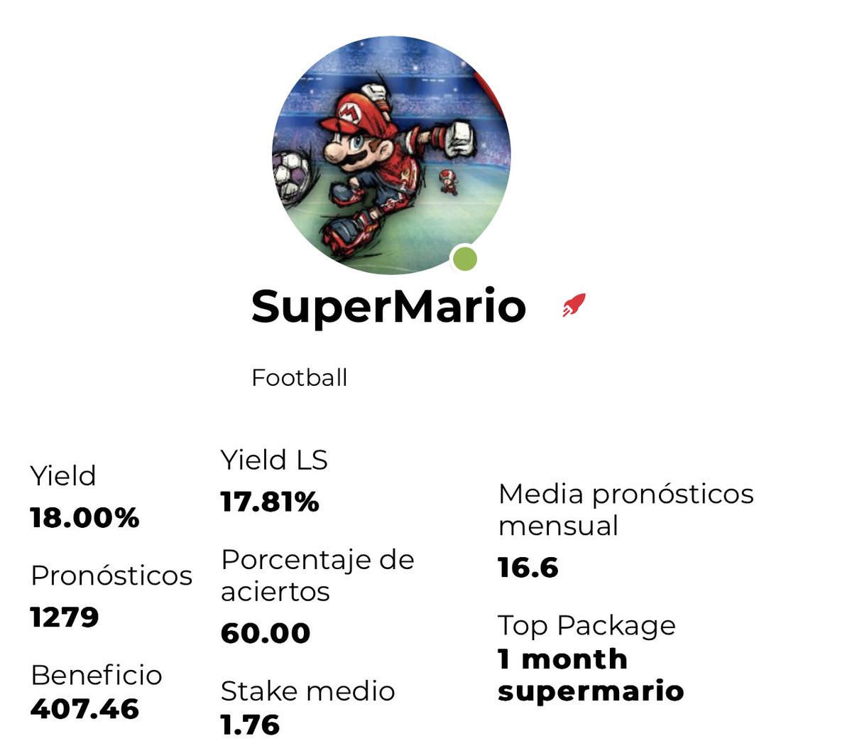 Bet2Earn's tweet photo. 👨🏻‍🔧 @SuperMarioTip ✅ 

📈 Últimos 3 meses:

 ⚽️  66 picks 26.10% de Yield

💸 18% de Yield en 1280 Picks ‼️

ÚNETE AQUÍ por solo 50€ al MES➡️ https://t.co/LVLeYirjwH https://t.co/T0OeAgIpQ5