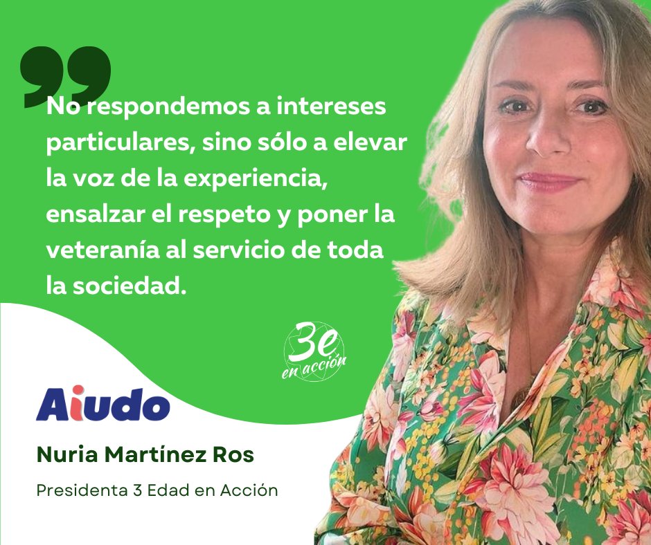 3edadenAccion's tweet photo. Interesante entrevista de nuestra presidenta @Nuria_MRos en @Aiudo_es explicando nuestro programa electoral de cara a las próximas elecciones del 28 de mayo.

https://t.co/Pr8LWBRXMy

#cuidadomayores #terceraedadenaccion #3edadenaccion #veteraners #edadismo #terceraedad https://t.co/NCrORgK7KZ