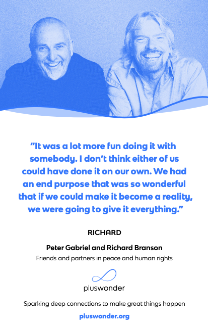 TeideCapital's tweet photo. richardbranson: Most things I've done have been more fun and successful with a friend by my side. @VirginUnite, @ItsPeterGabriel and I helped incubate @TheElders to address global human rights issues, and we couldn’t have done it alone. Learn more on @Pl… https://t.co/qdhGrwUuvb