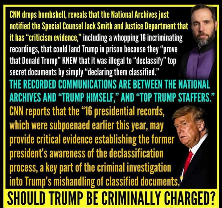 Reply with a 💙 if want Trump to be criminally charged 💙