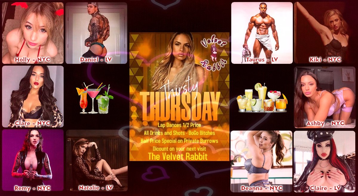 VelvetRabbitInc's tweet photo. It's Thursday here at the Rabbit and you know what that means... it's Friday Eve! It's time to get your liver in shape for the weekend with those BoGo specials we've got them all night long. π° So stop by the Rabbit and make it your habit. https://t.co/v2JltF7mvW