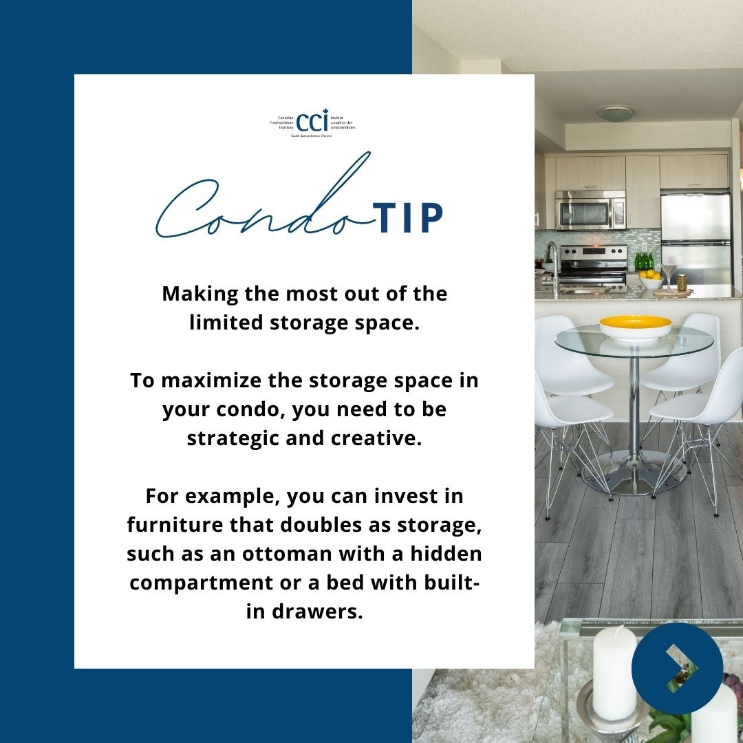 cciSouthSask's tweet photo. Living in a condo can be a great choice for many reasons!✅ Such as convenience🏪, location🏙️, and amenities. However, one of the common issues that condo owners face is the challenge of making the most out of the limited storage space that they have. https://t.co/e4nU61Niob