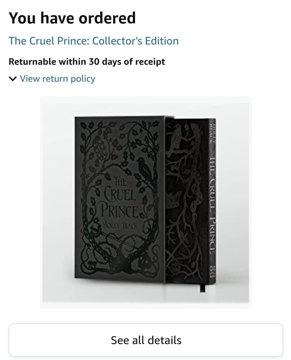 I'm sorry but there was no way I was not ordering the cruel prince Amazon collectors edition 😍😍😍