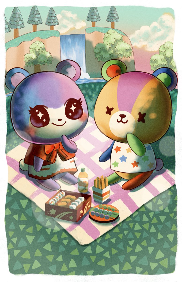 made_bykitty's tweet photo. Judy and Stitches enjoying a picnic :) #AnimalCrossingNewHorizions #animalcrossing #animalcrossingfanart #fanart #spring #cute #cuteart #cutearteveryday #videogames #Nintendo #digitalart #womenwhodraw #artistsoftwitter #supportsmallartists #acnhjudy #acnhstitches https://t.co/AlK6v1kJvL