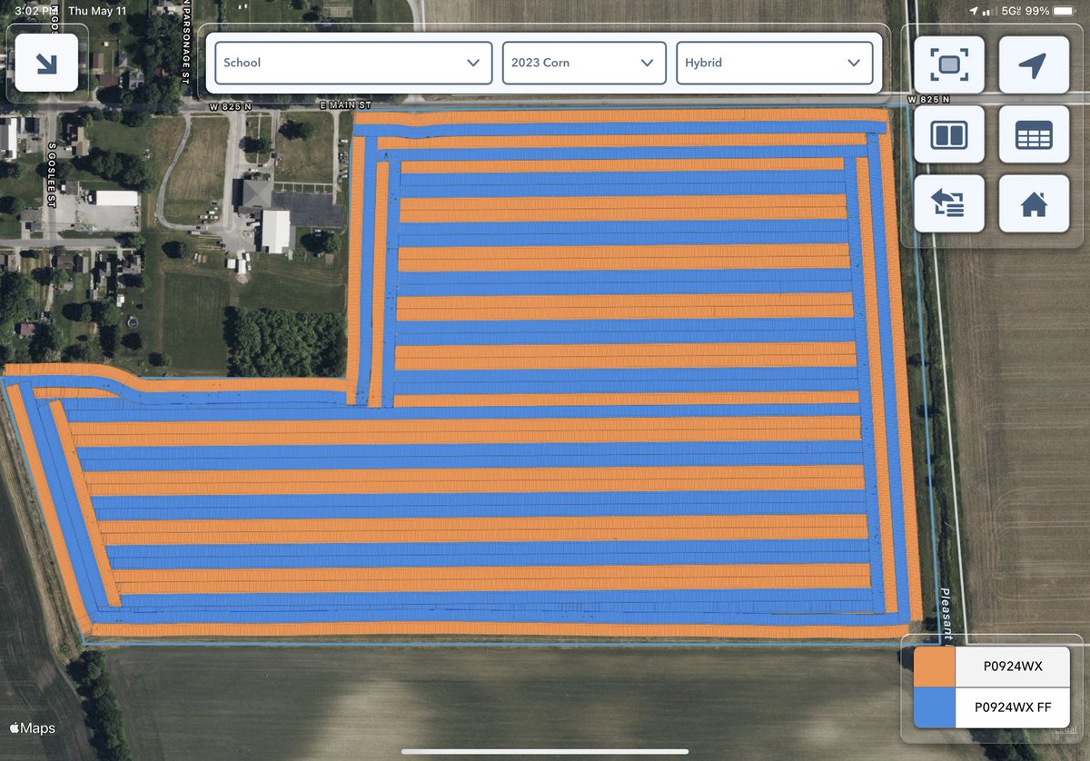 thefarmerslife's tweet photo. Running two closing systems head to head on half the planter this year. Keeping the same corn hybrids across all 24 rows in all fields. Just changing the hybrid name a bit so @FieldView will track it all automatically at harvest. Anxious to see results! #Plant23 #FieldViewPartner https://t.co/D4ijByrslq