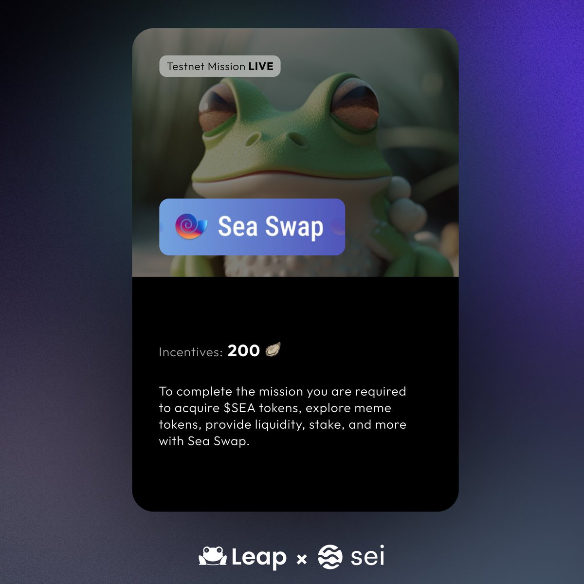 leap_wallet's tweet photo. set sail on @Seaswap_sei and unravel the layers of DeFi https://t.co/VQmwJ4AWfB