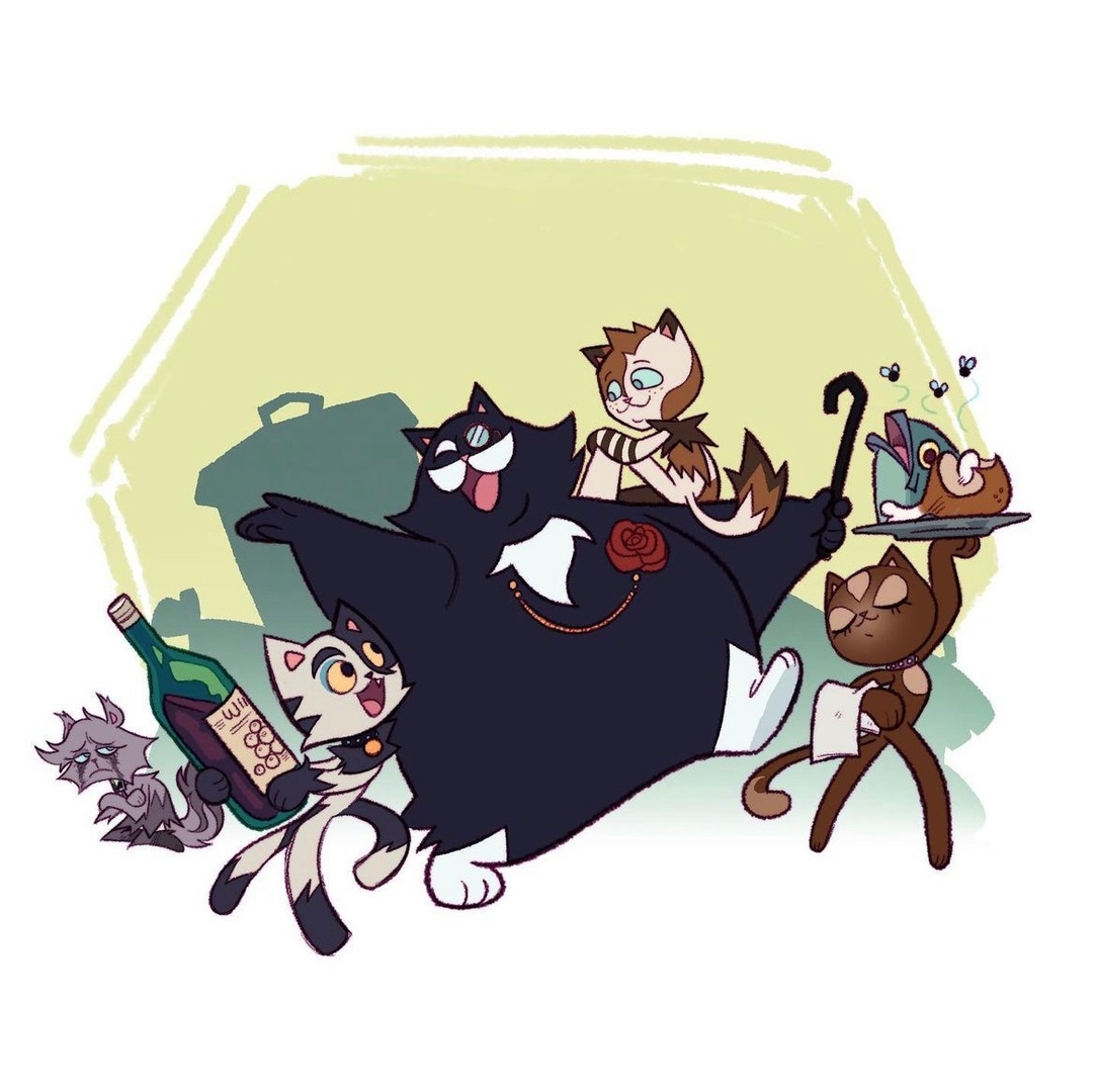 catsthemusical's tweet photo. Party in the Junkyard! 

🎨 @htoast_art https://t.co/5K3Fgt1el4