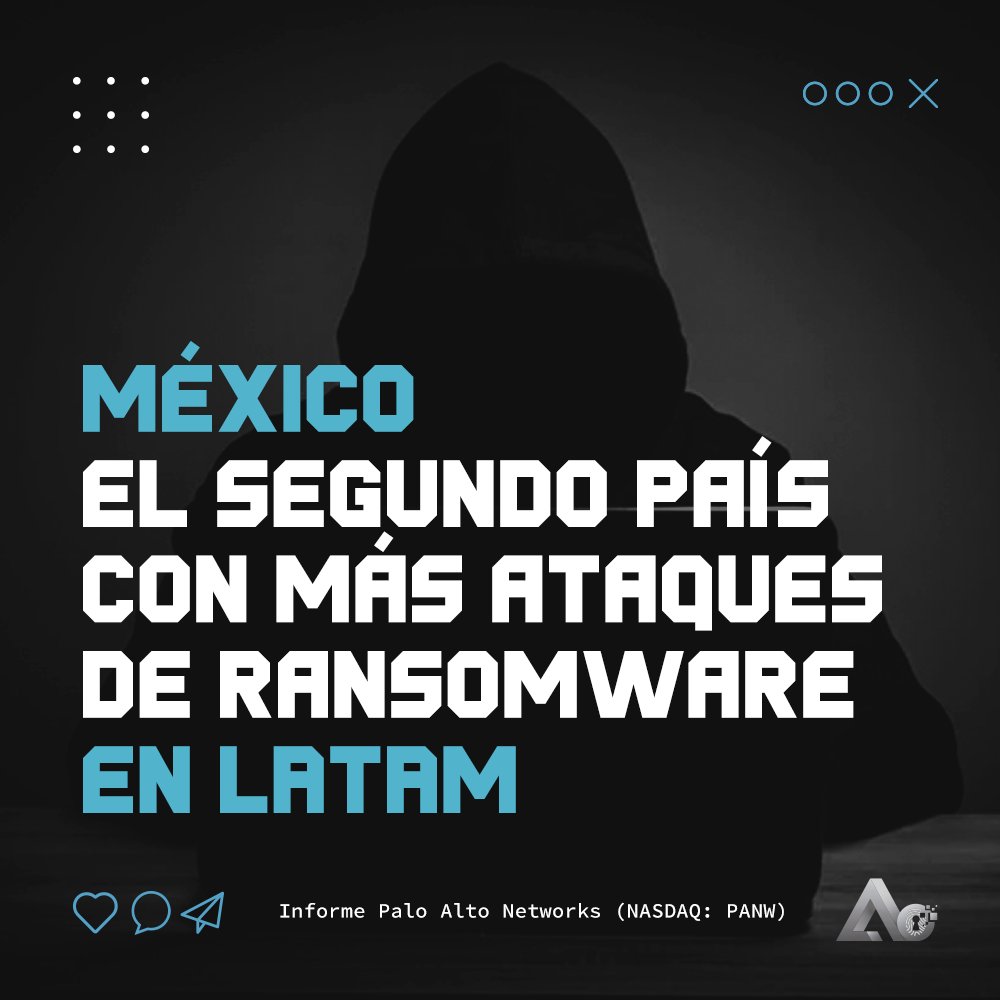 Los ataques de ransomware son cada vez más comunes, y ningún sector está excepto de ser objetivo de algún grupo.

El ransomware LockBit 2.0 también encabezó los rankings por ataques de ransomware en México con 11 incidentes.

#Ransomware #Mexico #LockBit #ciberdefensa
